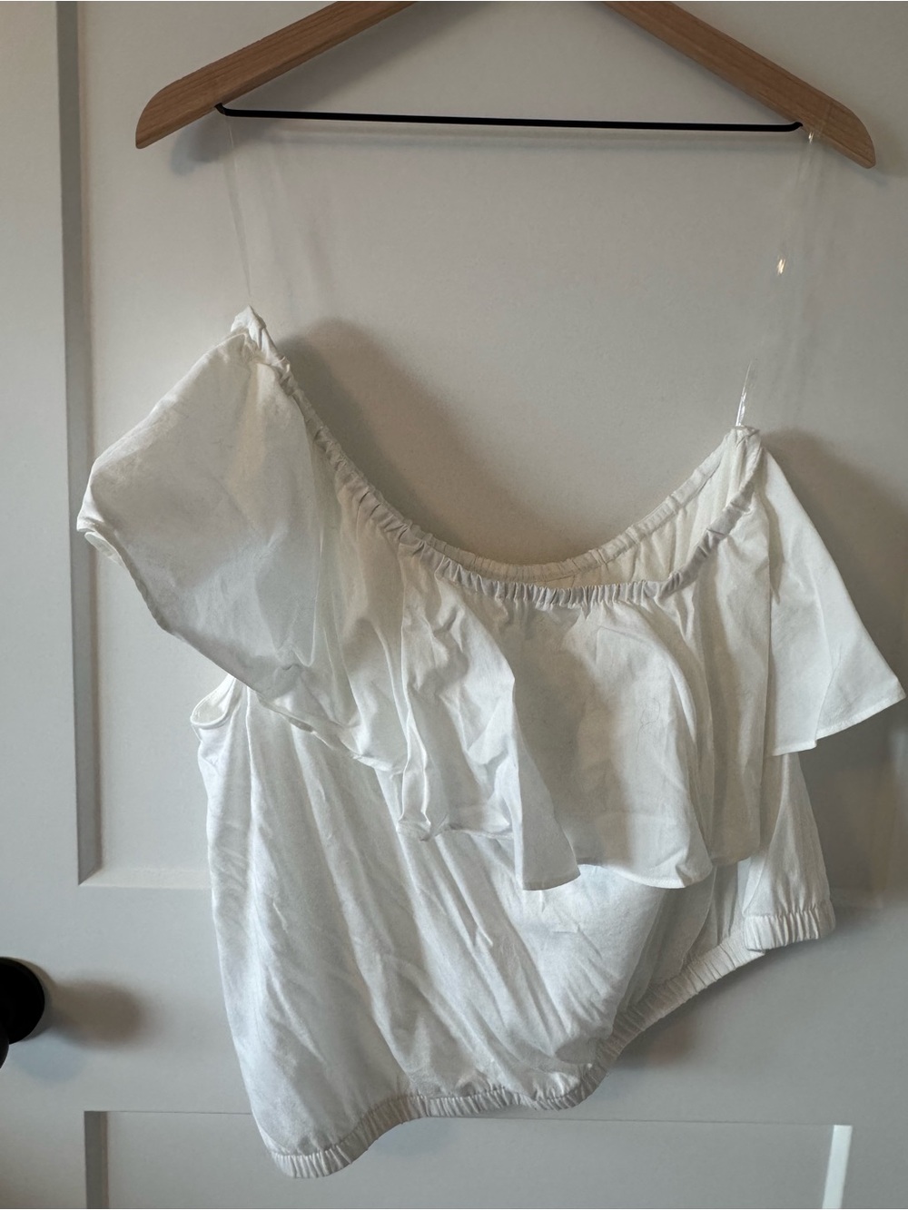 a new day White Off-Shoulder Ruffle Tank Top Size XL